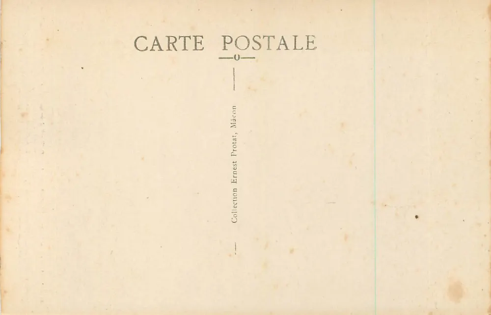 Souvenirs de Lamartine - El Lago — Editor Ernest Protat, colección Mâcon - Reverso