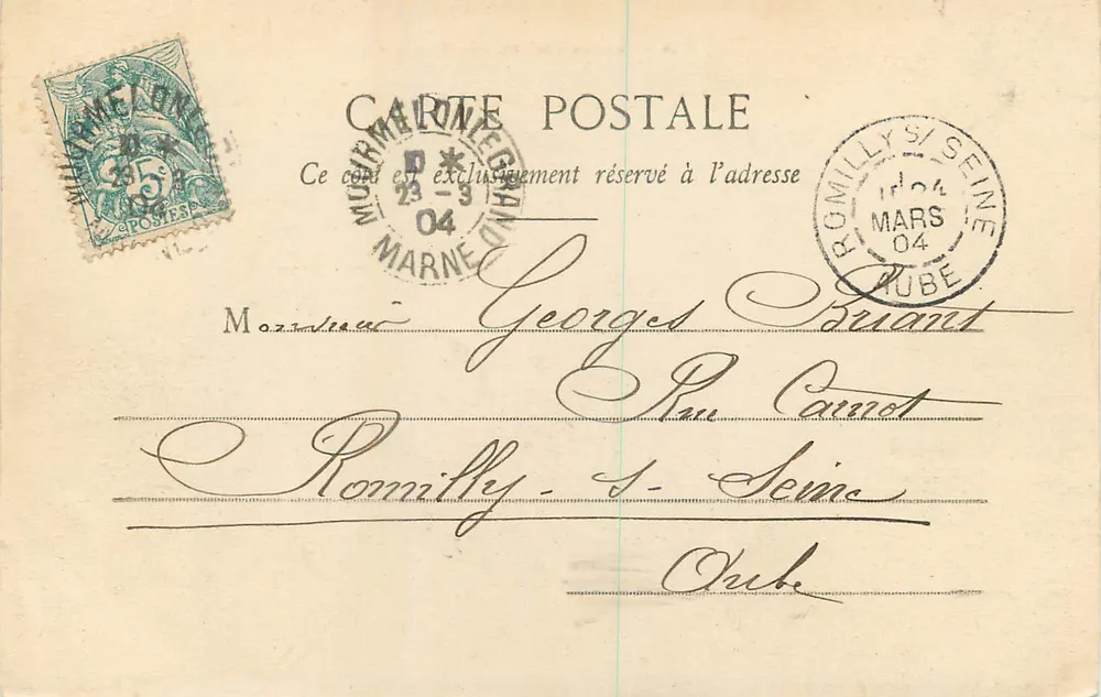 Campo de Châlons - A Pirâmide — Livraria Militar Guérin, Mourmelon - Verso