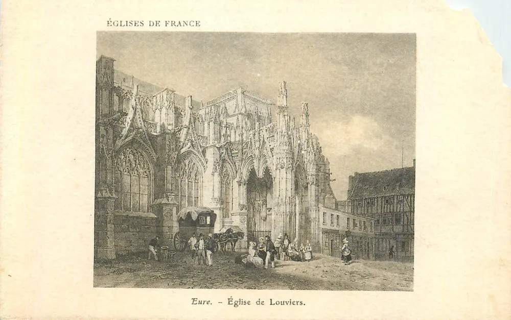 Igreja de Louviers — Eure — Igrejas da França — Edição Artística SUPRA Paris - Frente