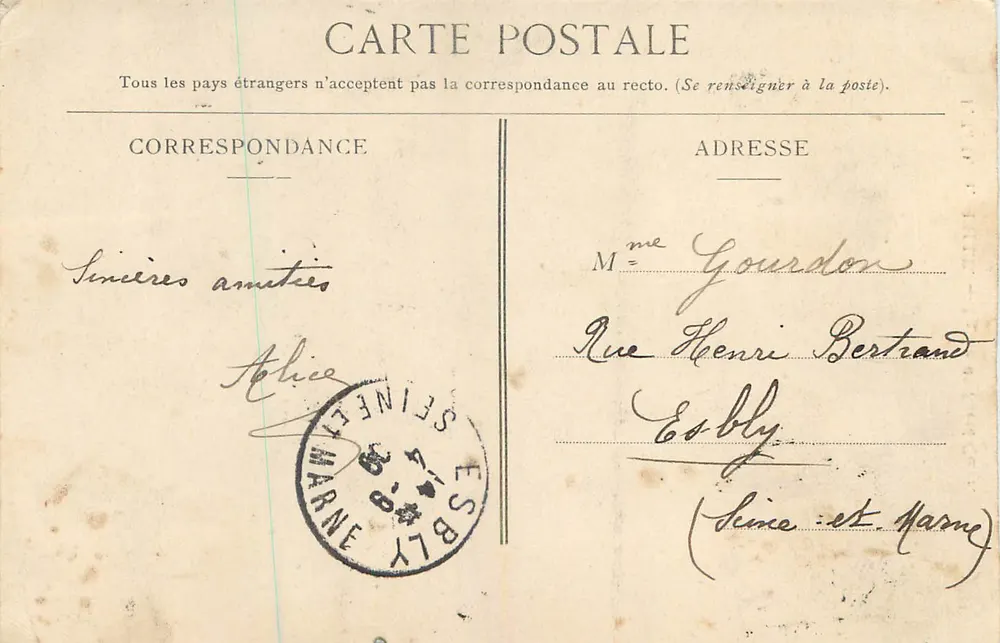 Lille — Église du Sacré-Cœur — P.L.D. - Verso