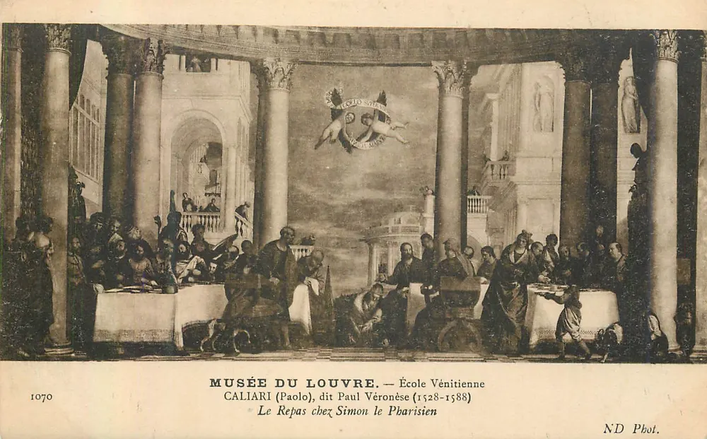 Musée du Louvre — École Vénitienne — Le Repas chez Simon le Pharisiens — Caliari (Paolo, dit Paul Véronèse, 1528-1588) - Recto