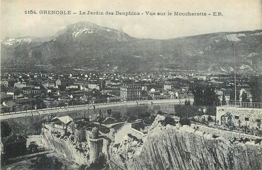 Grenoble — Der Garten der Dauphins — Ansicht des Moucherotte — E.R. - Vorderseite