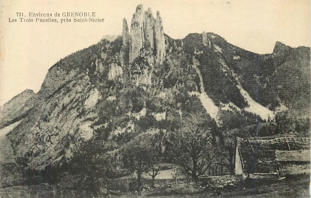 Les Trois Pucelles, près Saint-Nizier — Environs de Grenoble — A. Goutagny, Lyon, n°731 - Recto