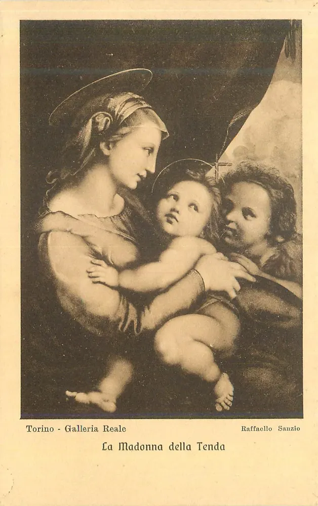 Turin - Königliche Galerie — La Madonna della Tenda — Raphael Sanzio - Vorderseite