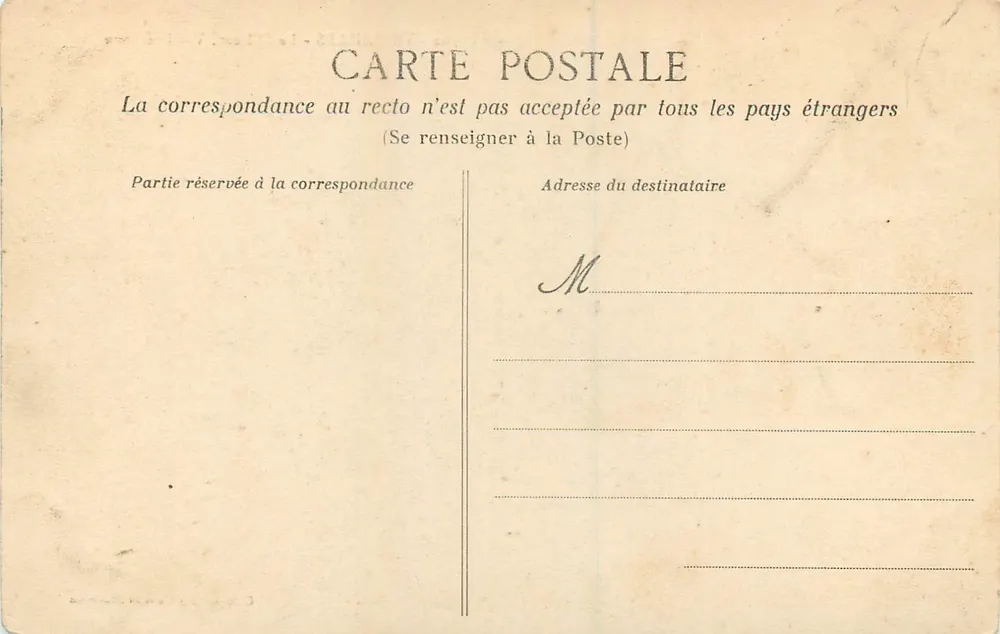 Versailles - O Castelo, Vista interna — Coleção das Galerias Modernas, n° 102 - Verso