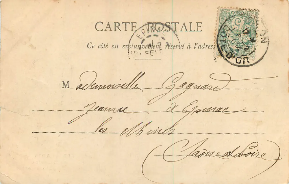 Le Calvaire de Montmartre — trois statues de crucifixion sur un tertre, éditeur 'cartes' n°317 - Verso