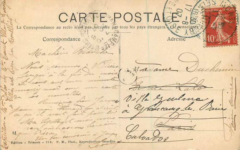 A Torre de Montlhéry — antigo donjon do castelo forte, repaire inexpugnável sob a feudalidade — Edição Trianon, n°216 - Verso