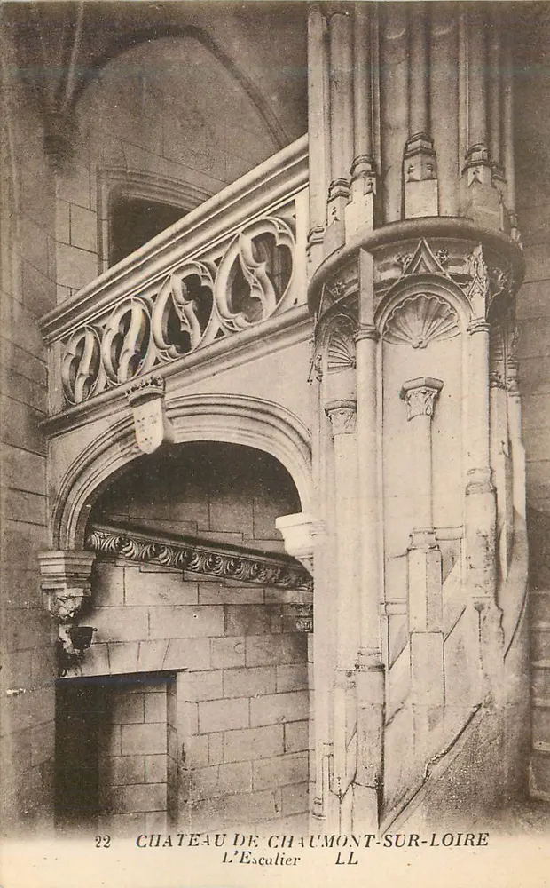Castelo de Chaumont-sur-Loire — A Escada — Imp. Lettelier, Paris - Frente