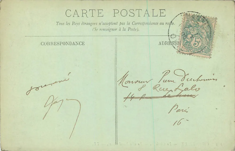Chantilly — Le Château — Le côté Nord-Ouest — LL. - Verso