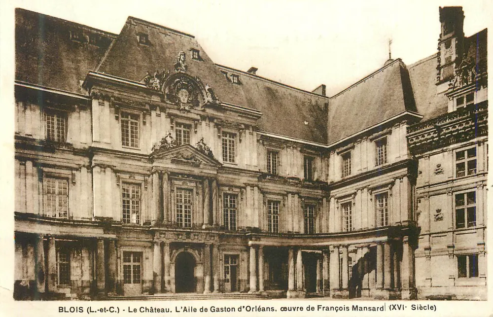 Blois (L.-et-C.) - Das Schloss. Die Flügel von Gaston d'Orléans, Werk von François Mansard (16. Jahrhundert) - Vorderseite
