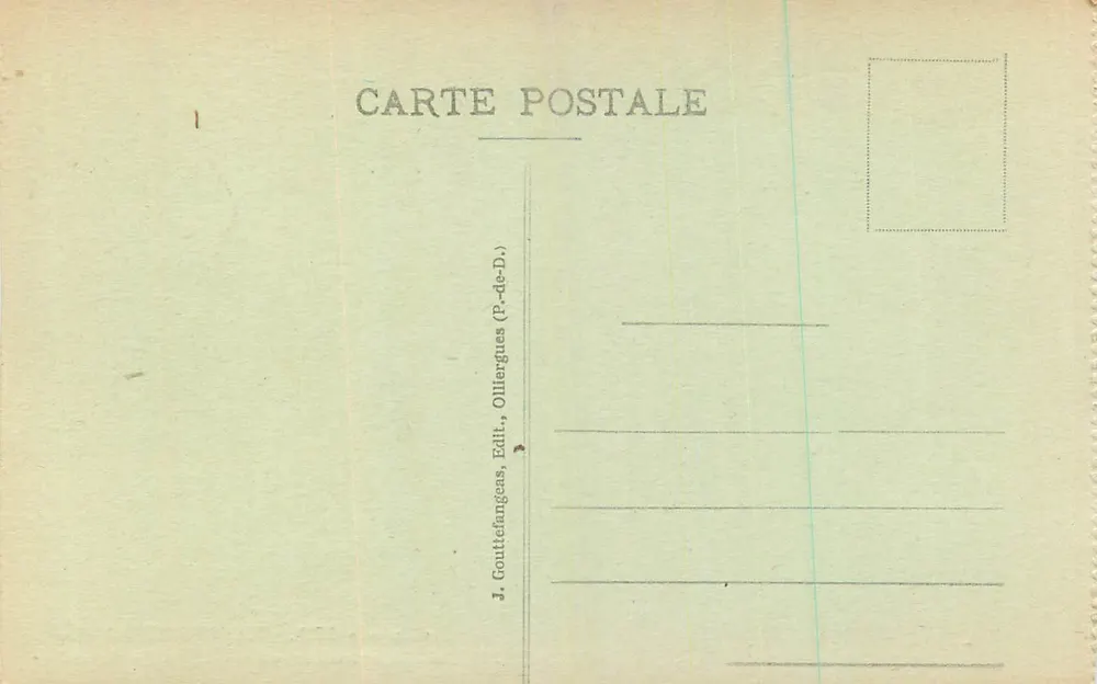 Cour de l'Hôtel Montorcier oder Maison de Lucrèce — Montferrand — G. D'O. - 473 - Rückseite