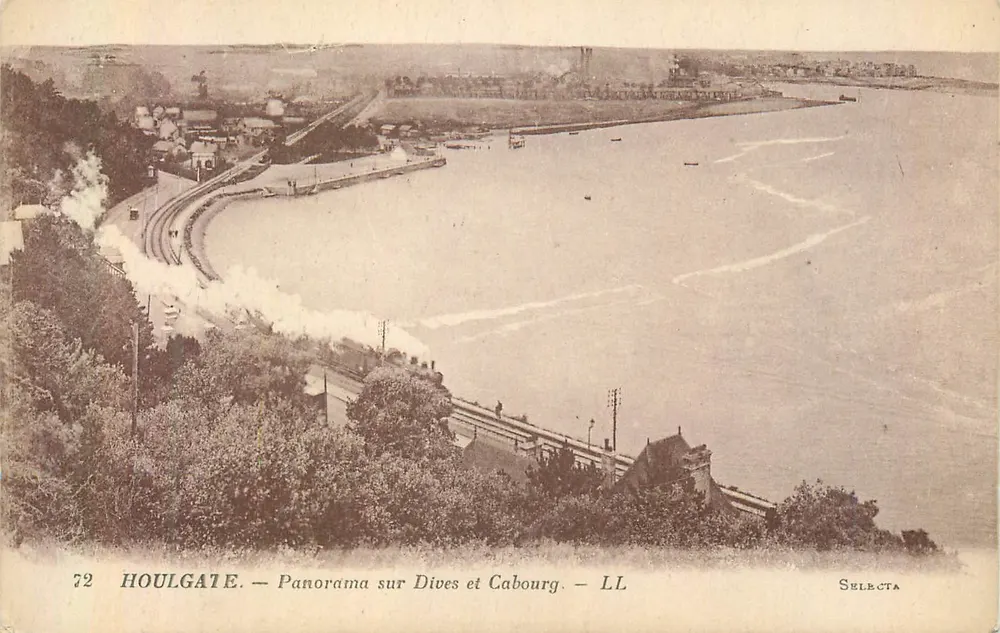 Houlgate — Panorama su Dives e Cabourg — LL — Selecta - Recto