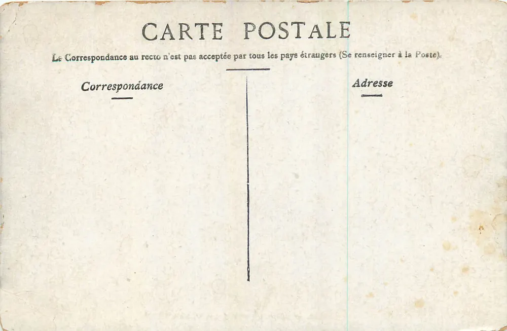 Dijon — Place d'Armes & Rue de la Liberté — 1928 - Verso