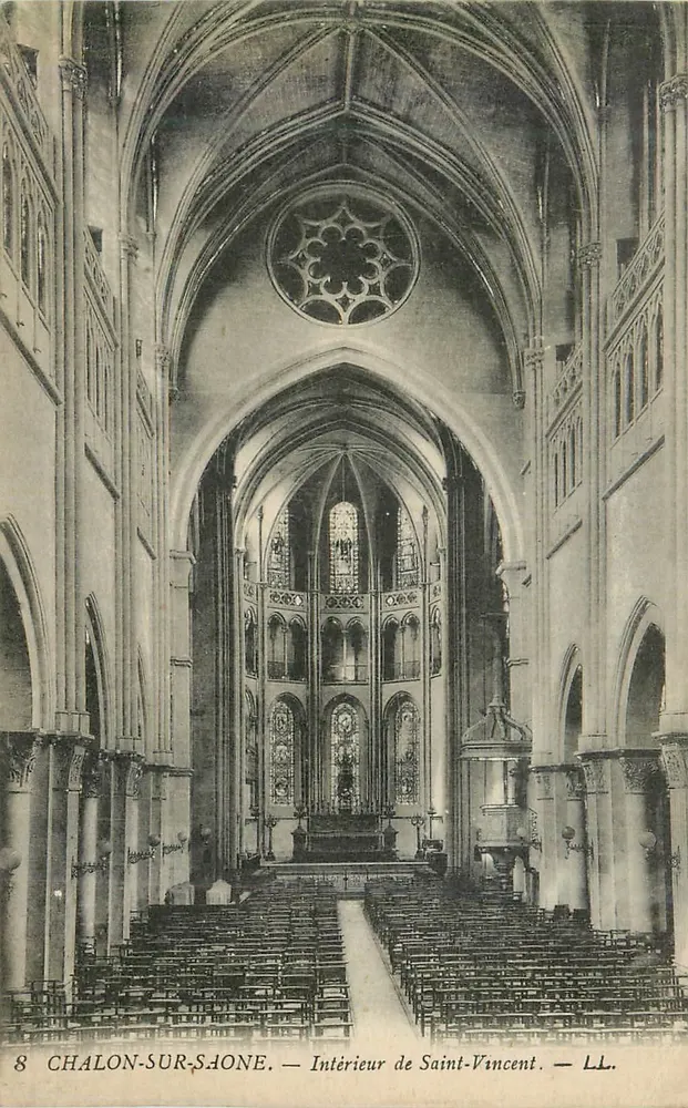 Binnenkant van Sint-Vincent — Chalon-sur-Saône — LL. n°8 - Voorkant