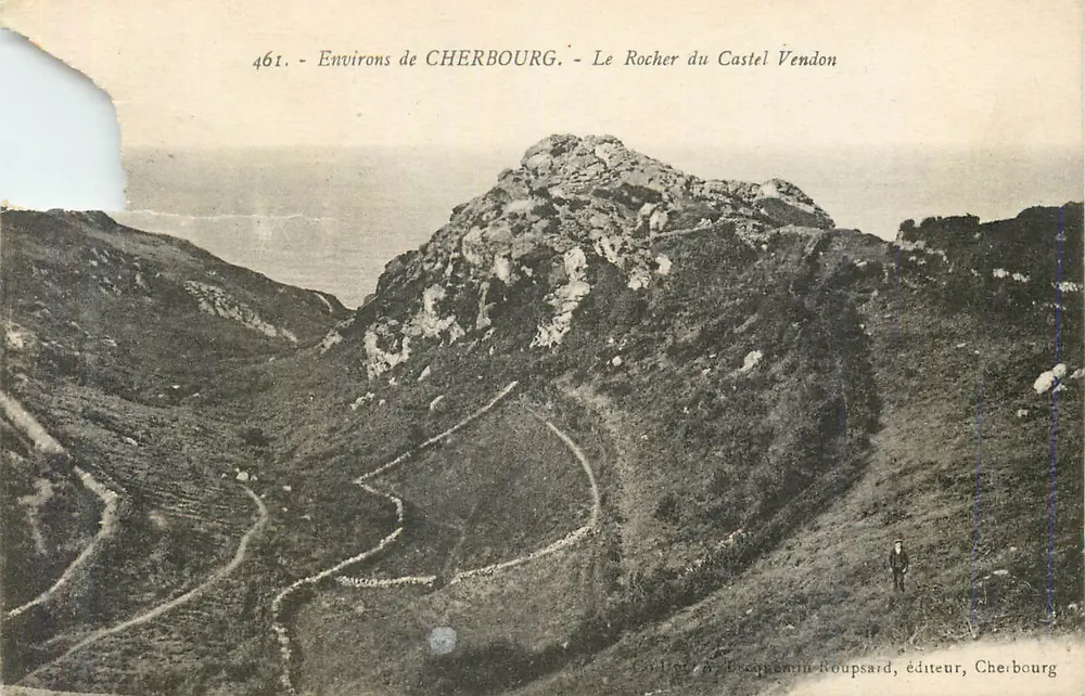 Around CHERBOURG — The Rocher du Castel Vendon — Publisher: Escopemin-Roupsard, Cherbourg - Front