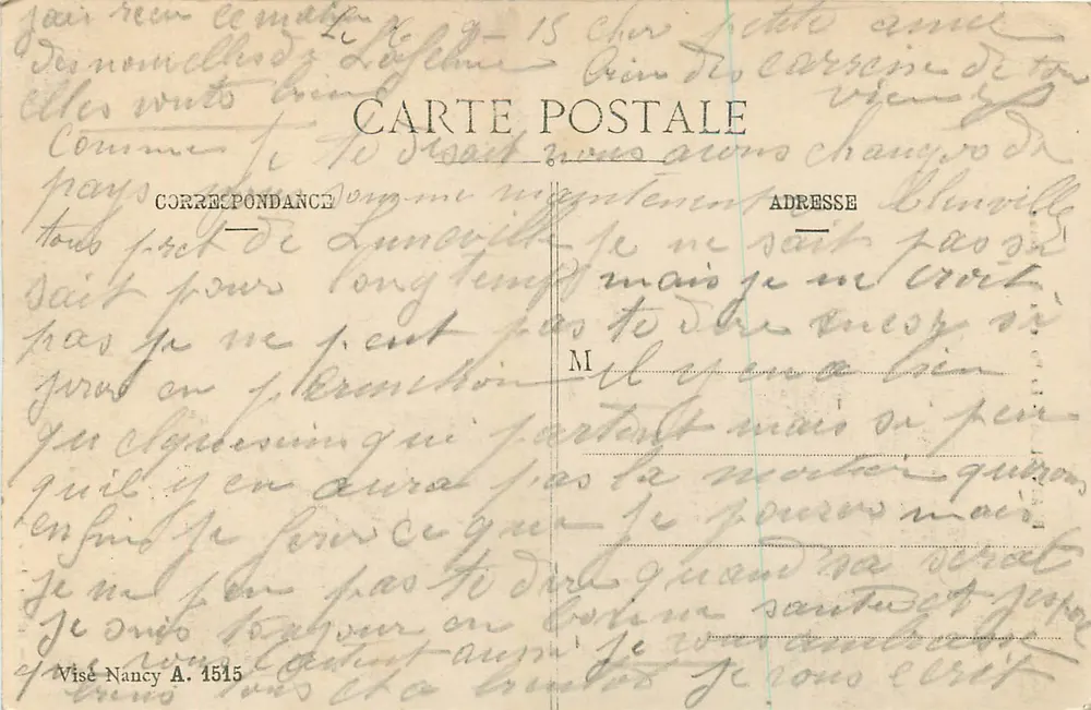 Blainville - La Porte Saint-Antoine — Bastien, lith. edit., Lunéville - Rückseite