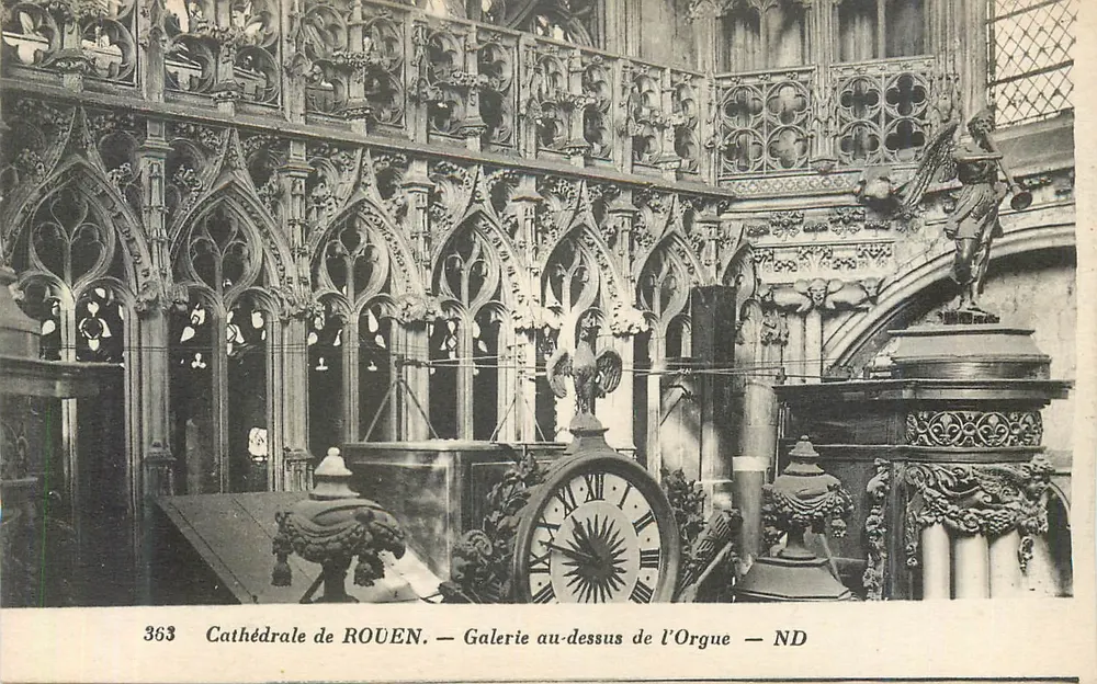 Kathedrale von ROUEN — Galerie über dem Orgel — ND - Vorderseite