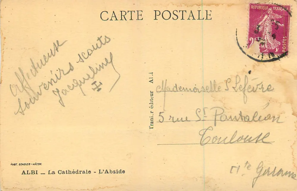 Albi — De Kathedraal — De Abside — Trani, uitgever - Achterkant