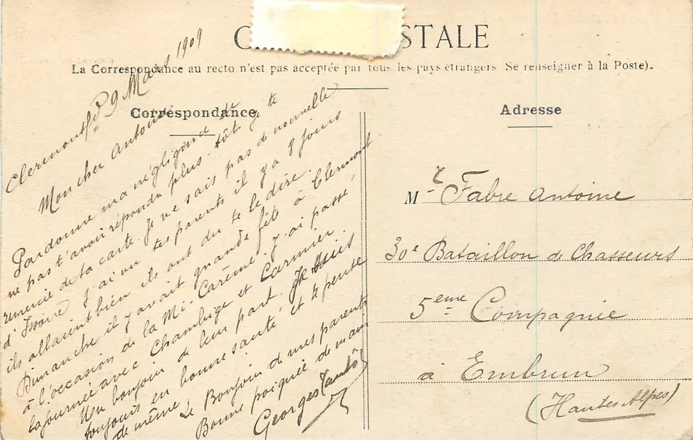 Puy-de-Dôme - Die Orgues de Gravenoire und die Ruinen des Schlosses — L'Hirondelle - Paris, n°530 - Rückseite