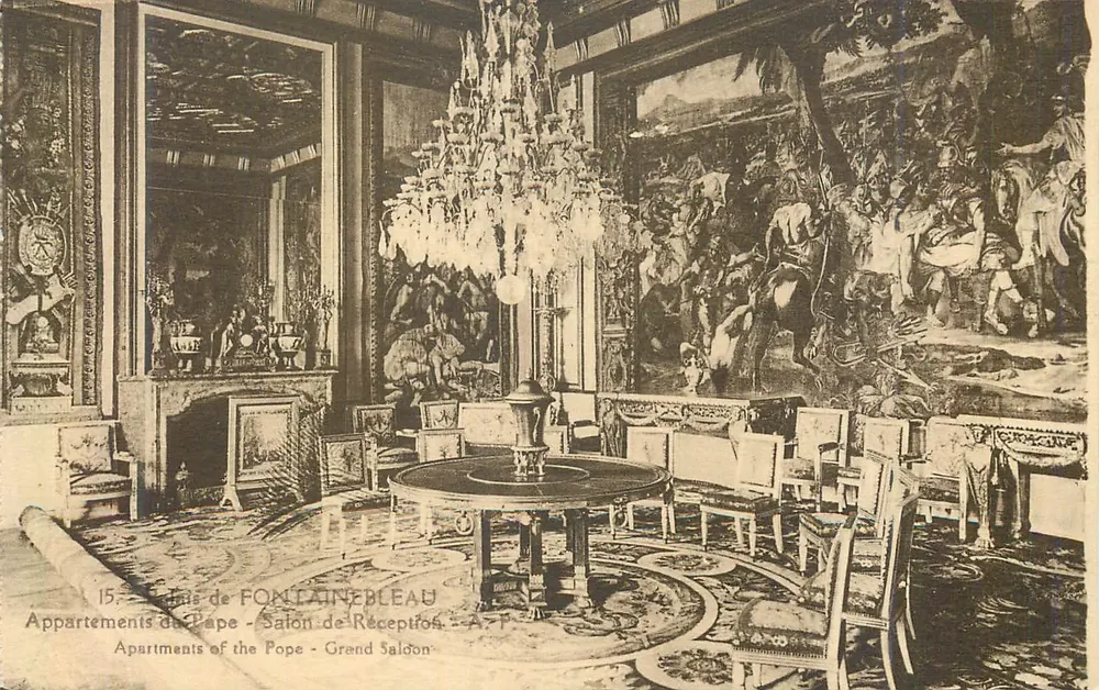 Papst-Apartments — Empfangssaal — Schloss Fontainebleau - Vorderseite