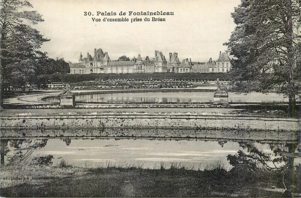 Palast von Fontainebleau — Überblick vom Bréau — Sammlung Aulnay - Vorderseite
