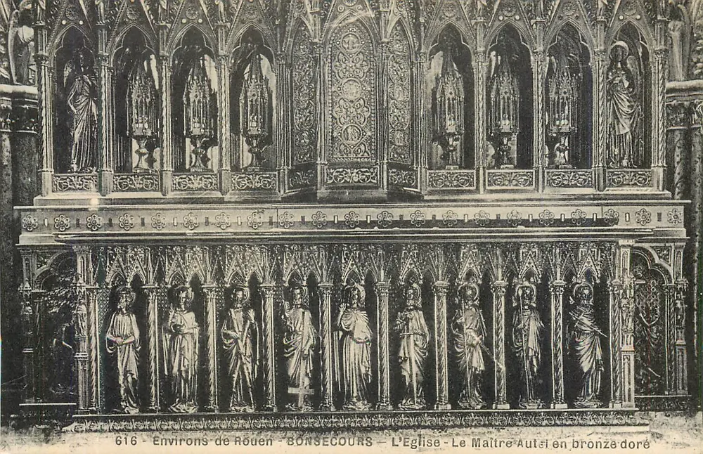 Bonsecours — Die Kirche — Der vergoldete Bronze-Altar - Vorderseite