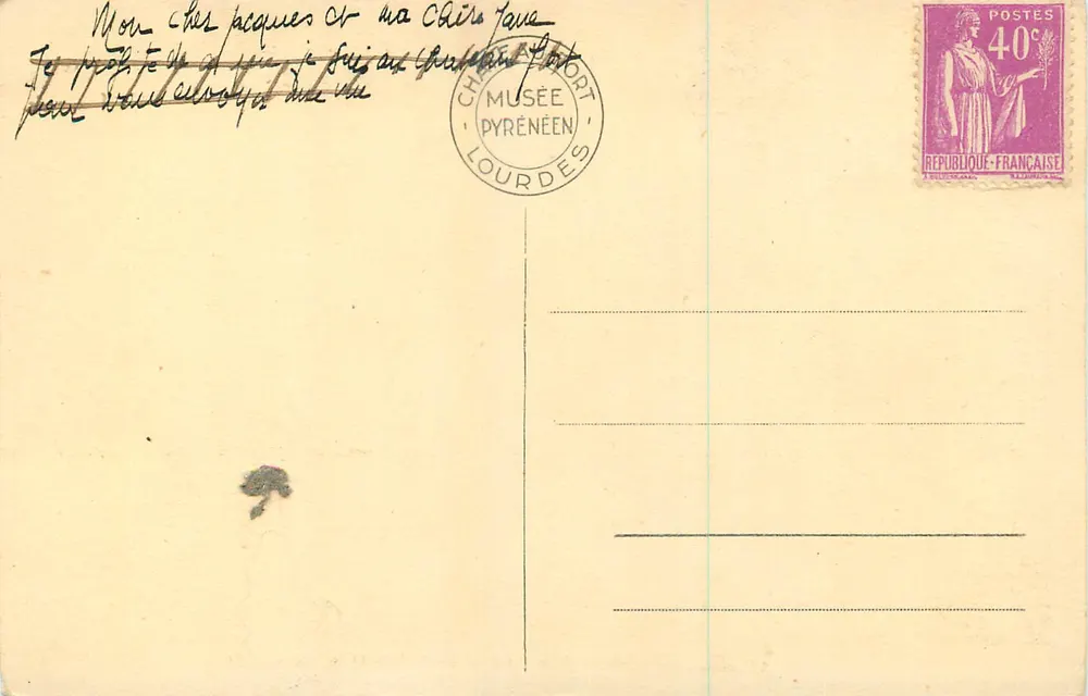 Lourdes - Le Château-Fort et le Pic du Jer — éditeur anonyme, n° 92 - Verso