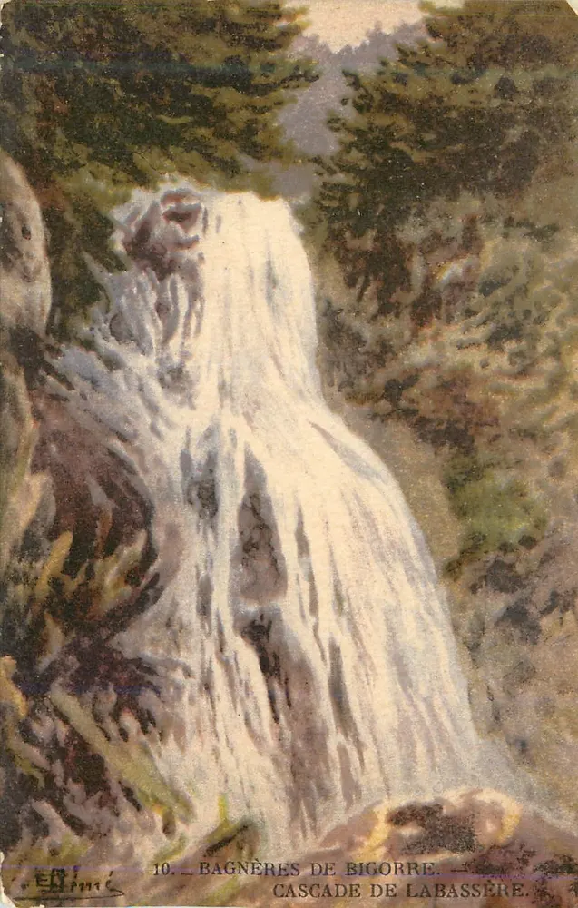 Bagnères-de-Bigorre — Cachoeira de Labassère — Sivven, Imp. Toulouse, Paris - Frente