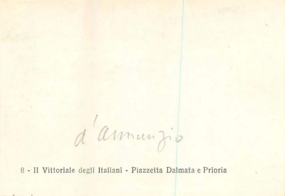 Vittoriale degli Italiani — Piazzetta Dalmata e Prioria — publisher Vittoriale degli Italiani, no. 8 - Back