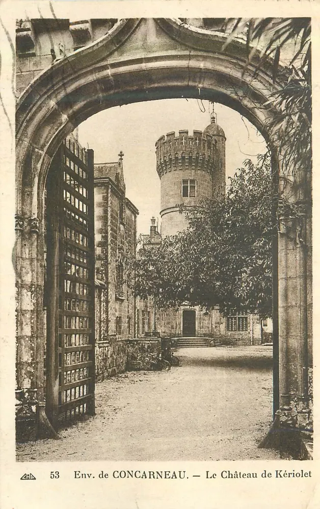 Env. de CONCARNEAU — O Castelo de Kériolet — editor Alsatienne des Arts Photomécaniques, n° 53 - Frente