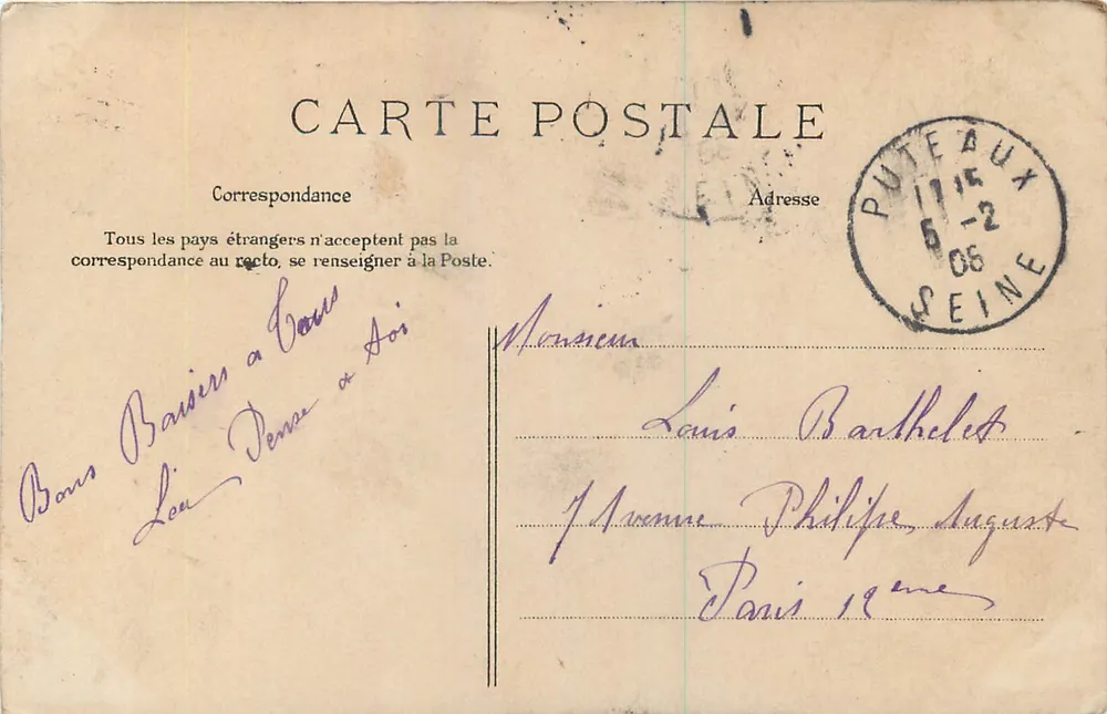 Puteaux — Nationaler Kai und die Brücke von Neuilly — E.L.D. n°34 - Rückseite