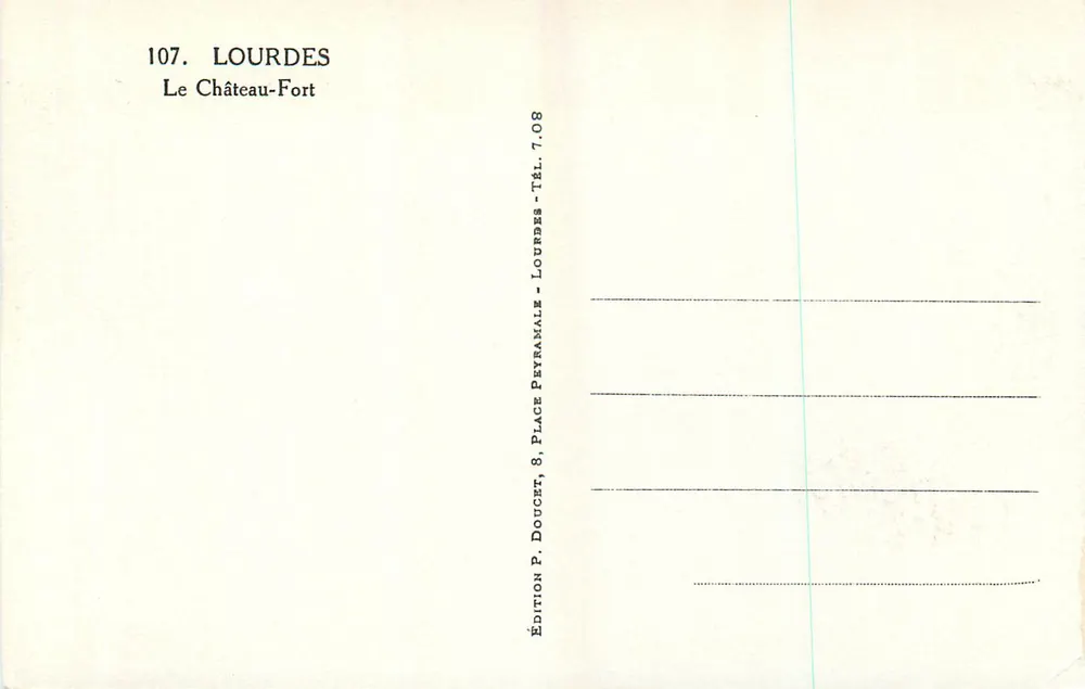Lourdes — The Fortress Castle — Publisher Edluf - Back