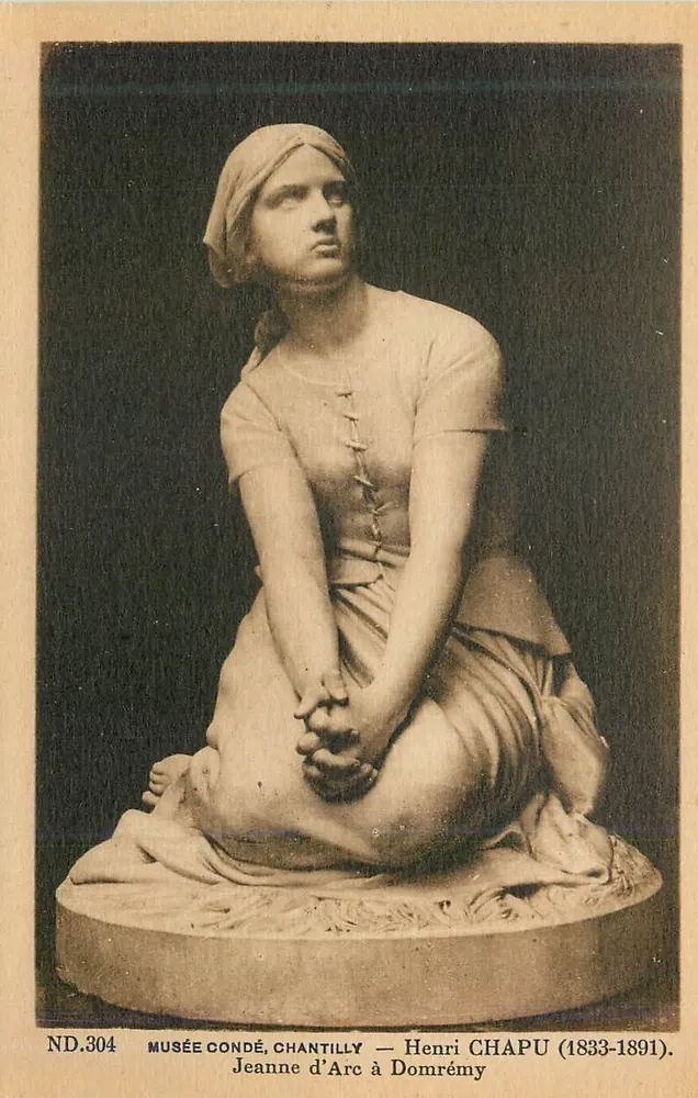 Jeanne d'Arc in Domrémy — Skulptur von Henri Chapu (1833-1891) — Musée Condé, Chantilly - Vorderseite