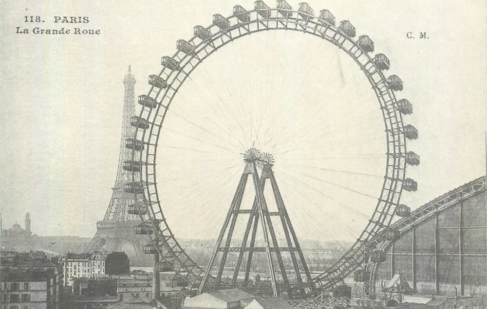Paris — A Grande Roleta com a Torre Eiffel no fundo — C.M. n°118 - Frente
