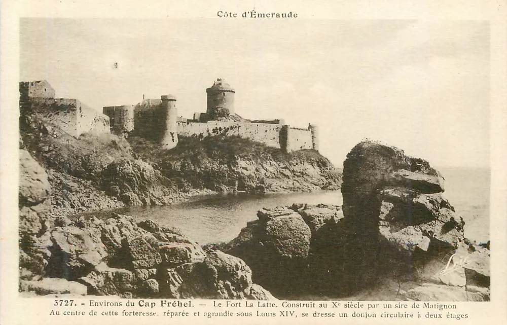 Alrededor del Cabo Fréhel — El Fuerte La Latte — Editor Laurent-Nel, Rennes, n° 3727 - Anverso