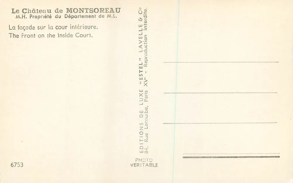 Château de Montsoreau — façade sur la cour intérieure — Estel - Verso