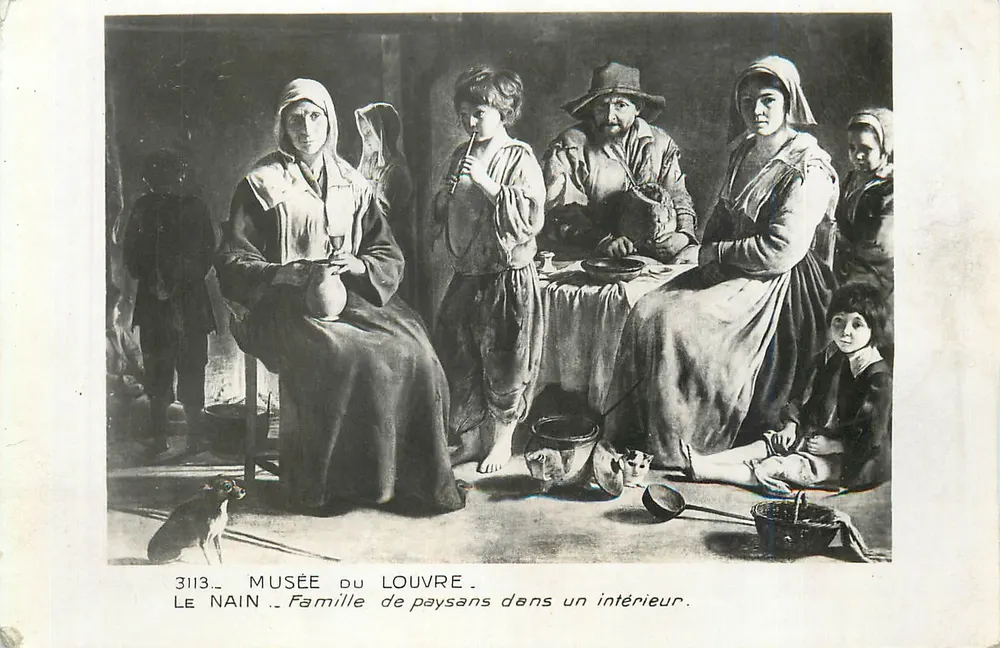 Der Nain — Familie von Bauern in einem Innenraum — Musée du Louvre, n° 3113 - Vorderseite