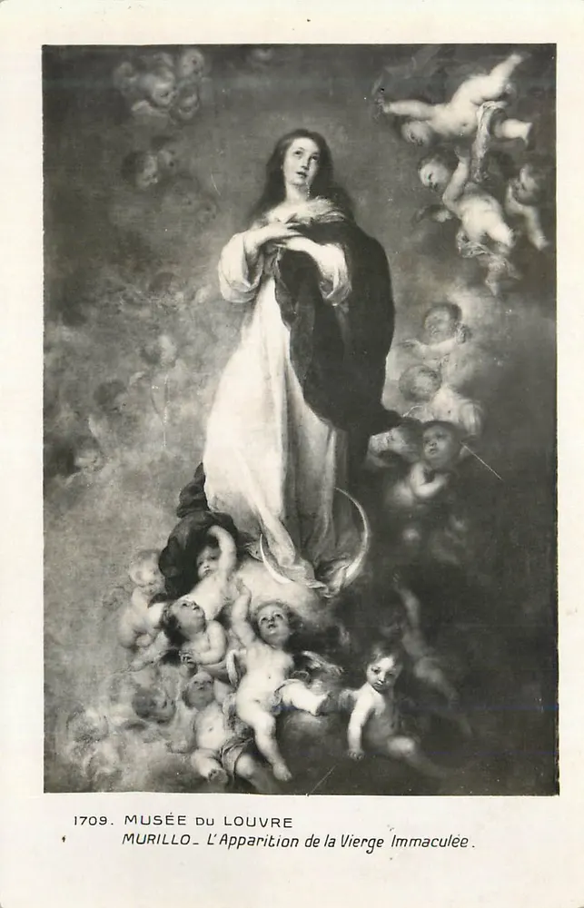 Museu do Louvre — Murillo, A Aparição da Virgem Imaculada — n° 1709 - Frente