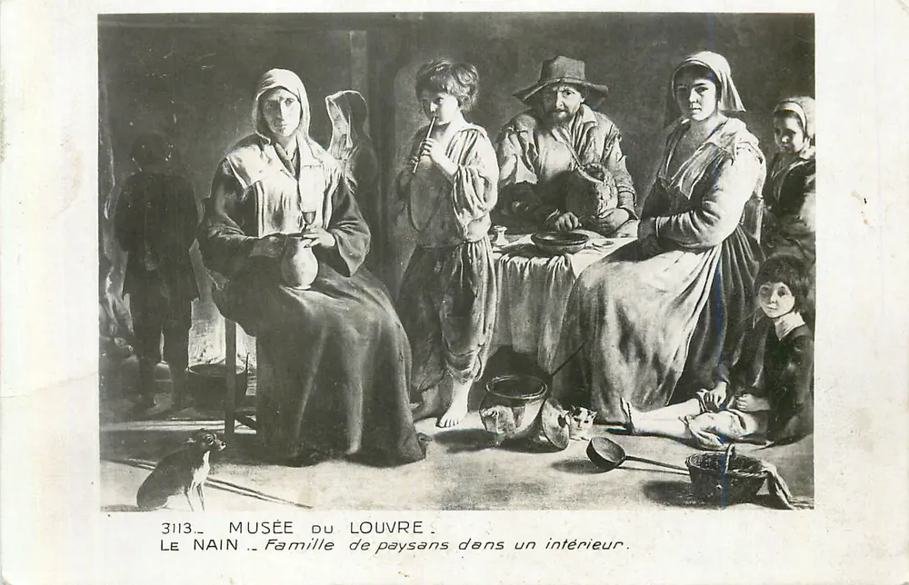 Le Nain — Familie von Bauern in einem Innenraum — Musée du Louvre, Nr. 3113 - Vorderseite