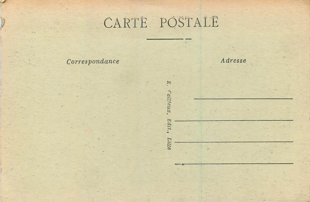 Ruines de la Grande Guerre 1914-1916 — LILLE — Rue Saint-Genois — E. C. - Verso