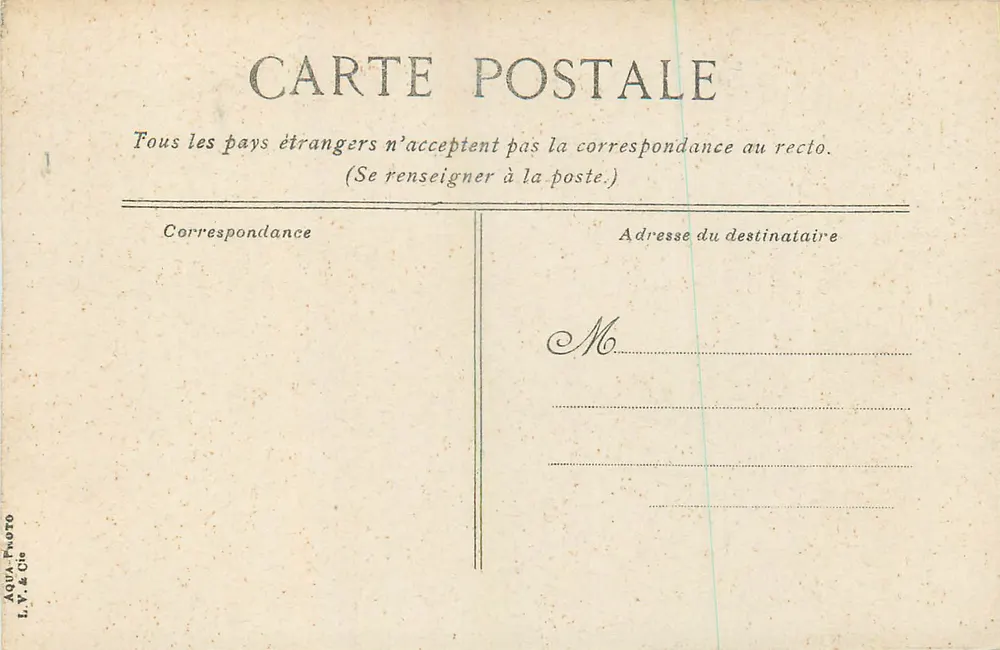 LILLE - O Square Jussieu — Busto e estátua em um parque arborizado — Editor AQUA-Photo & Cie, n°32 - Verso