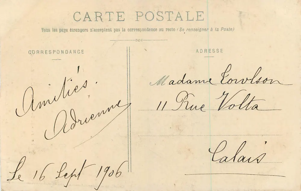 Caida del Poirier — Alrededores de Tournéhem — Cliché J. Gates - Reverso
