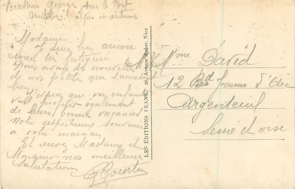 Juan-les-Pins — Ansicht in der Nähe der Leuchtturm Garoupe — Les Ambassadeurs - Rückseite