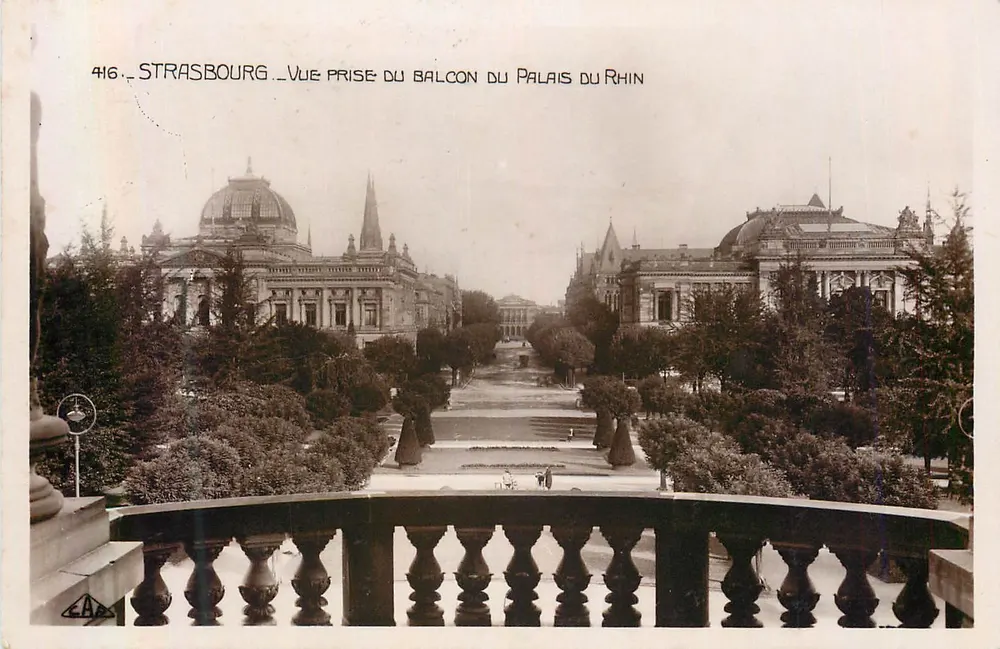 Strasbourg — Vue prise du balcon du Palais du Rhin — C.A.P. Strasbourg, n°416 - Recto