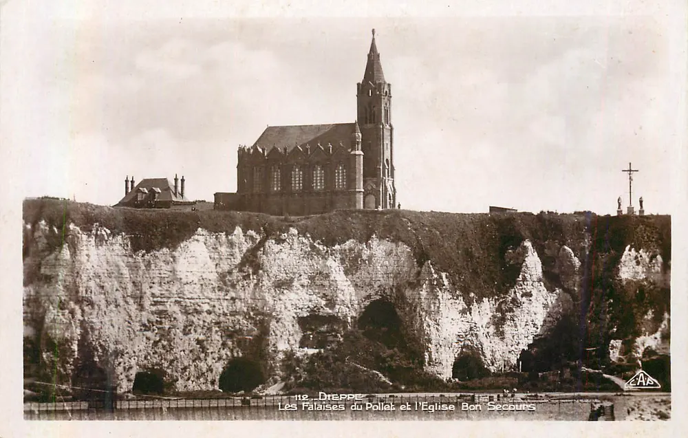 Die Klippen von Pollet und die Kirche Bon Secours — Dreppe — C.A.P. Strasbourg - Vorderseite
