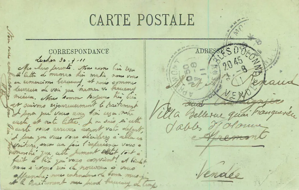 Luchon — La Vallée du Lys, vue de la rue d'Enfer — LL. — N° 147 - Verso