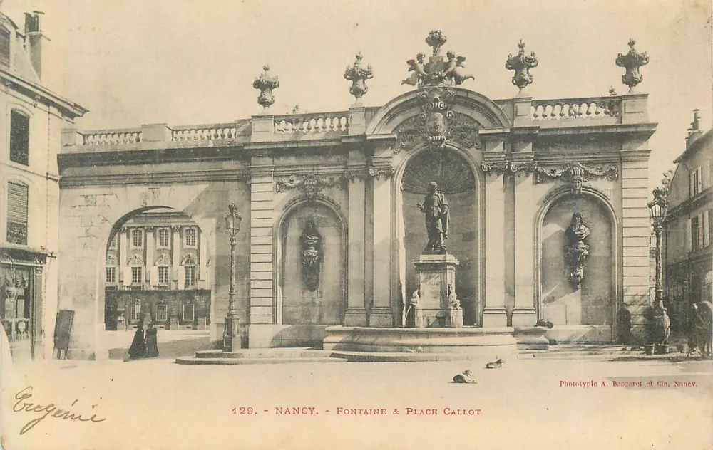 Nancy — Fontein & Place Callot — Fototype A. Bargaret et Cie, Nancy - Voorkant