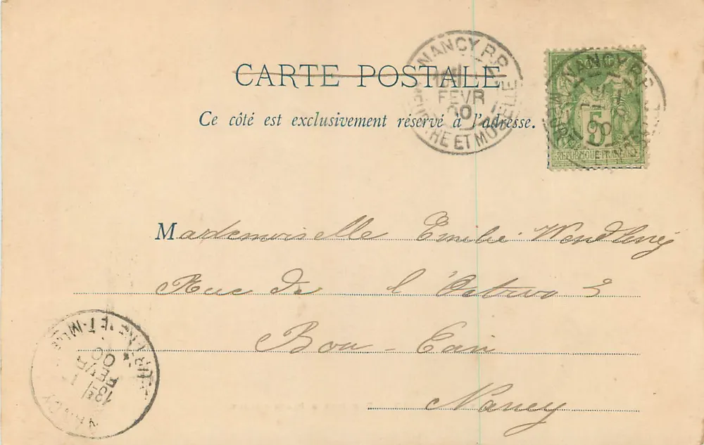 Nancy — Fontein & Place Callot — Fototype A. Bargaret et Cie, Nancy - Achterkant