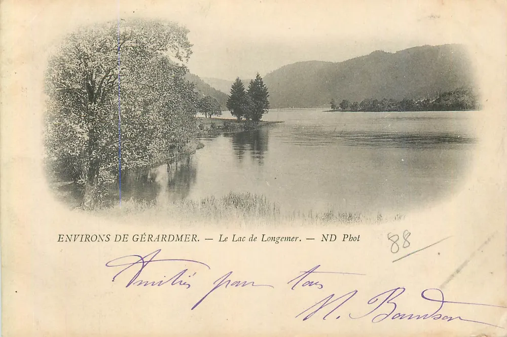 Environs de Gérardmer — Le Lac de Longemer — ND Phot 88 - Recto