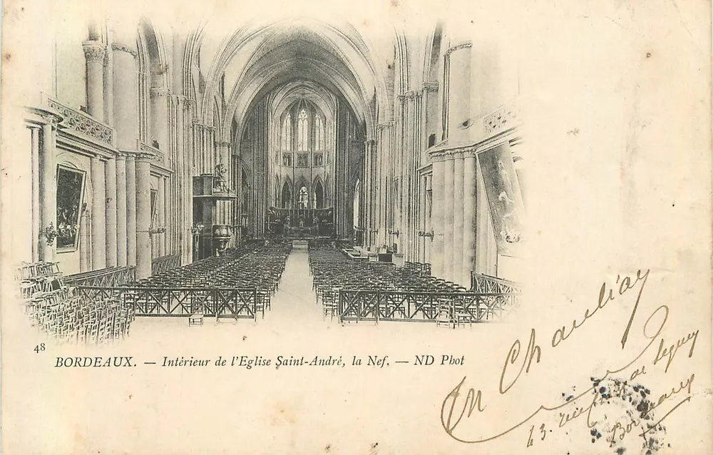 Bordeaux — Innenansicht der Kirche Saint-André, die Nave — ND Pbot - Vorderseite